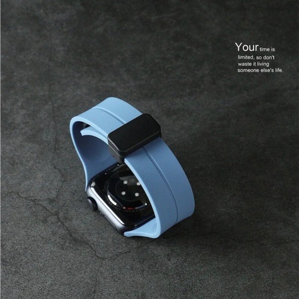 Apple Watch Band Waterproof Magnetic Adjustable Stylish Strap Watch Band - Blue - Picture 2 of 6